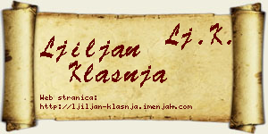 Ljiljan Klašnja vizit kartica